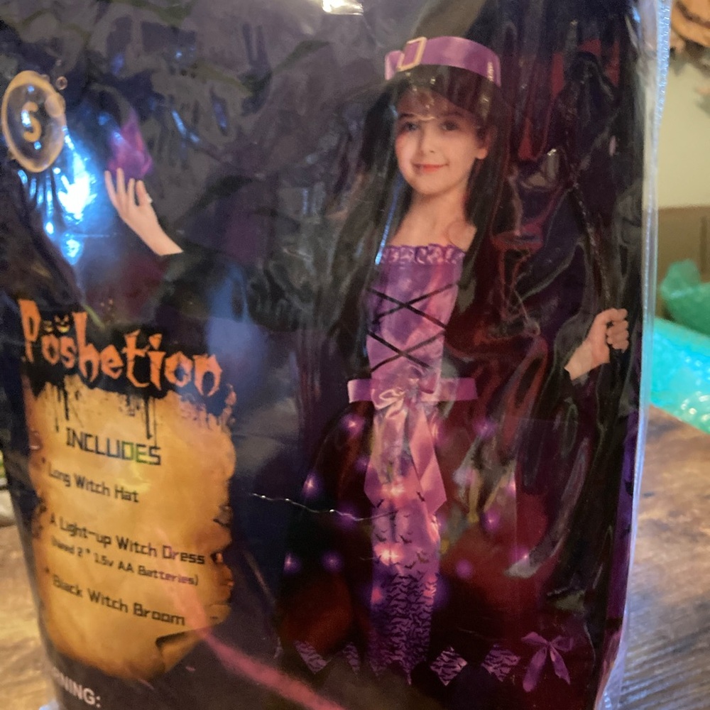 New Poshetion light up witch costume for girls